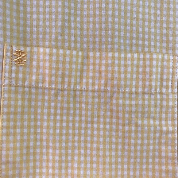 IZOD Yellow & White Check Button Shirt - Picture 4 of 8